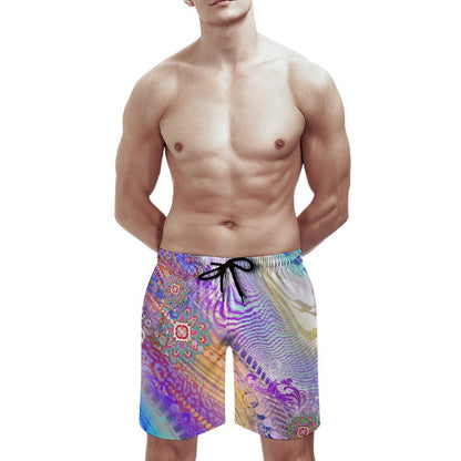 Custom Men's Casual Beach Shorts | Personalized Peach Skin Swim Trunks