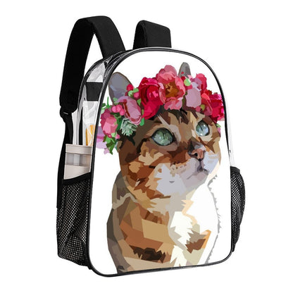 Personalized Heavy-Duty 17-Inch Clear Backpack with Custom UV Print