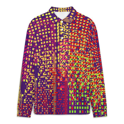 Custom Waffle Knit Collared Sweatshirt for Men