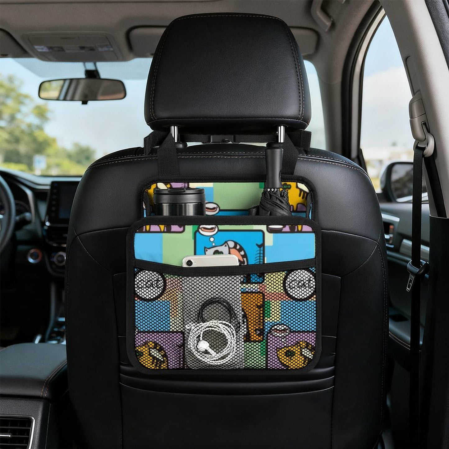 Custom Car Seat Organizer | Premium PU Leather Storage Bag