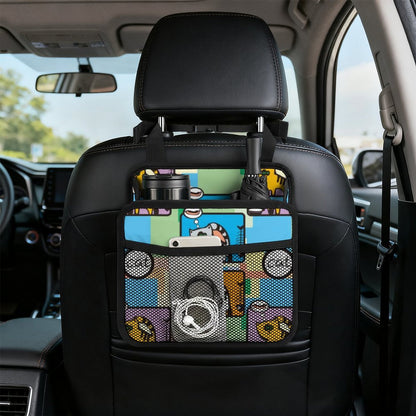 Custom Car Seat Organizer | Premium PU Leather Storage Bag