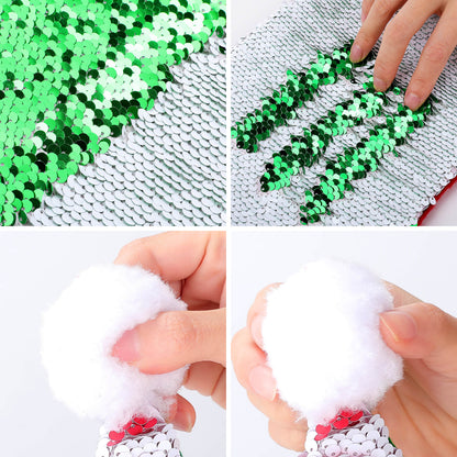 An Interactive Custom Sequin Santa Hat | Hides a Secret Photo