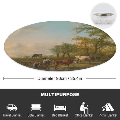 Custom Baby Blanket | Personalized Round Receiving & Stroller Blanket