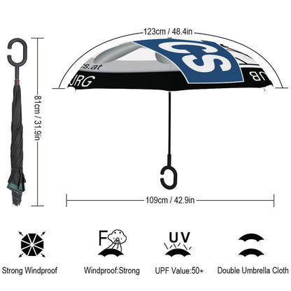 Custom Inverted Windproof Car Umbrella: Double-Layer Reverse Folding
