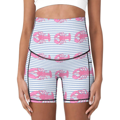 Custom Over-the-Belly Maternity Yoga Biker Shorts with Pockets