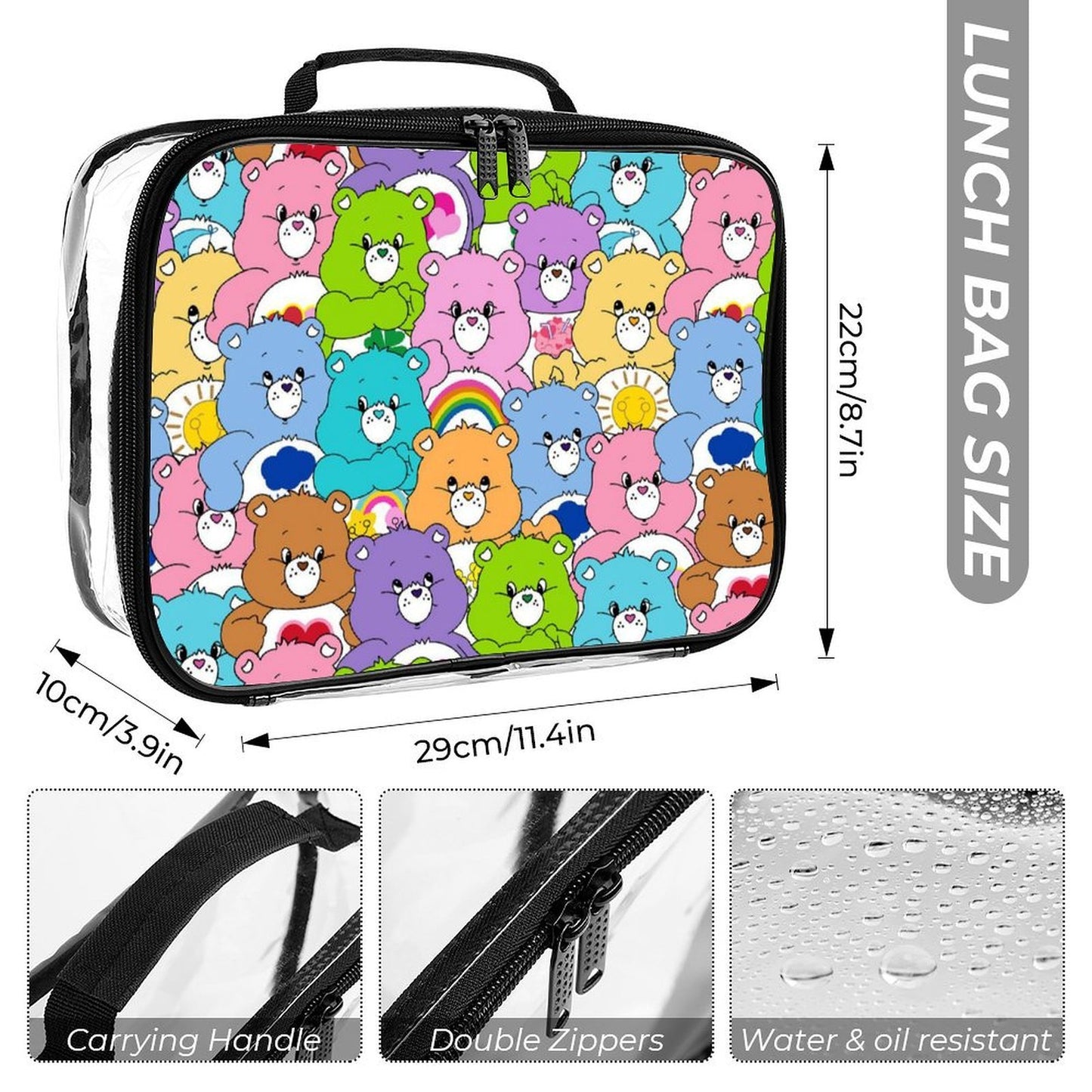 Custom Clear PVC Organizer Bag Set 2-Piece — UV-Printed Personalized Transparent Pouch Set