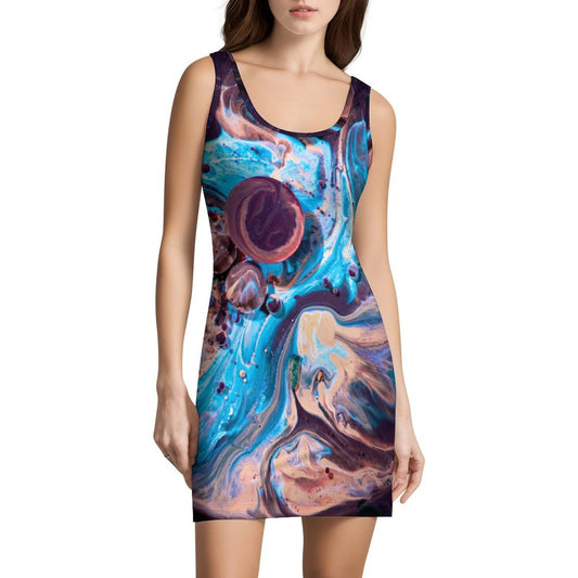 Custom Bodycon Mini Dress | Personalized Sexy Tank Dress for Her