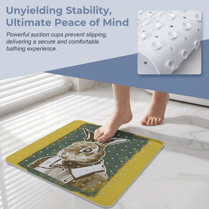 Custom Non-Slip Bath Mat with Suction Cups and Drainage Holes