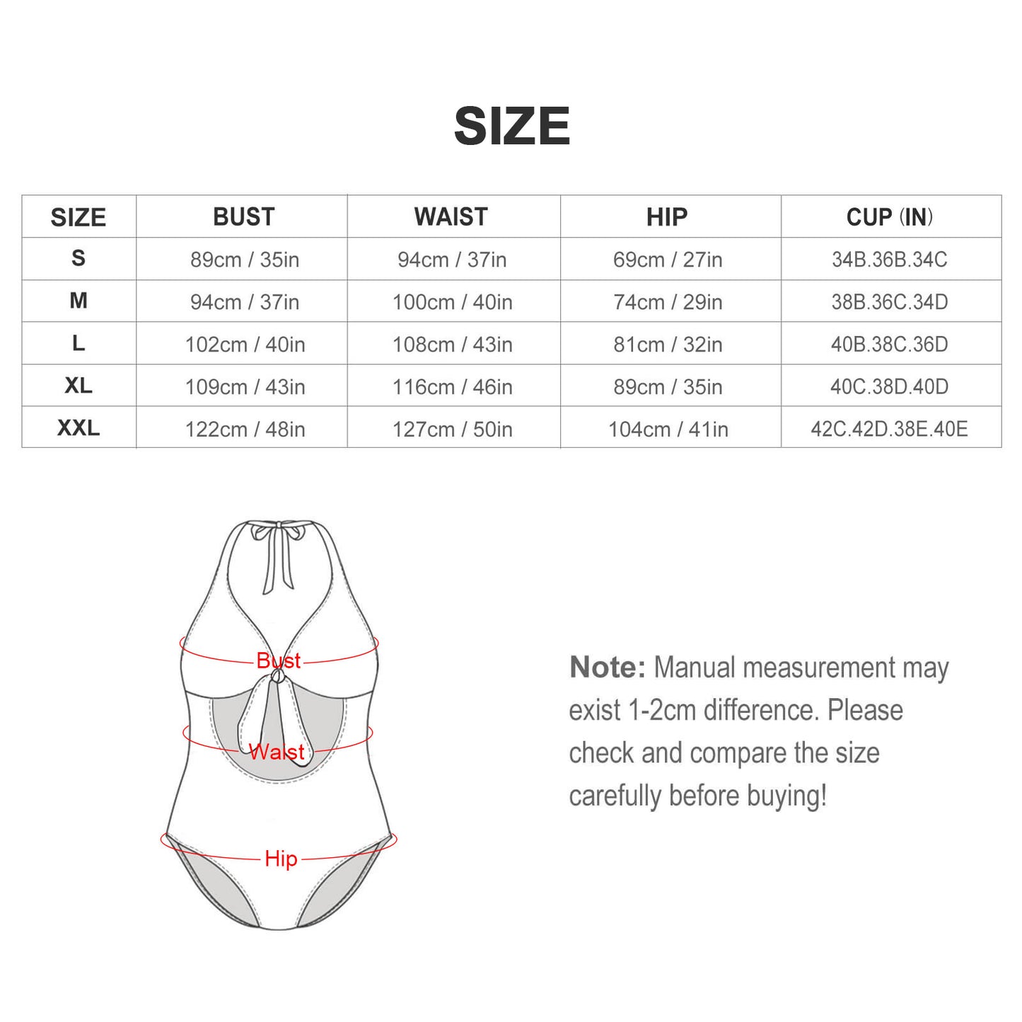 Custom Deep-V Bow-Tie One-Piece Swimsuit | Personalized Cutout Waist Monokini