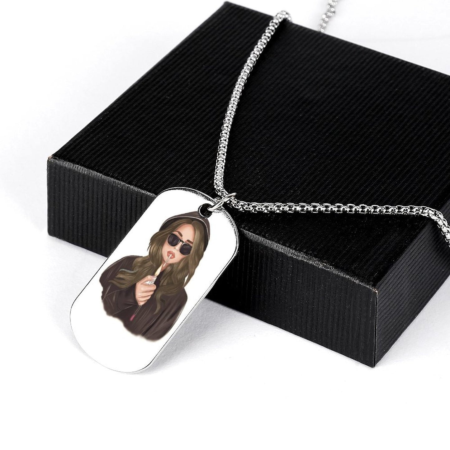 Custom Photo Dog Tag Memorial Necklace