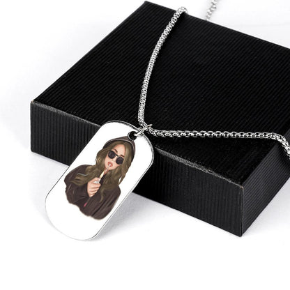 Custom Photo Dog Tag Memorial Necklace