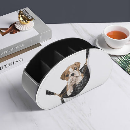 Custom Remote Control Holder | Personalized Leather Desk Caddy