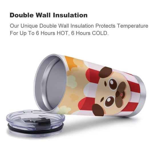 Custom 20oz Stainless Steel Tumbler | Vacuum Insulated Travel Mug with Straw