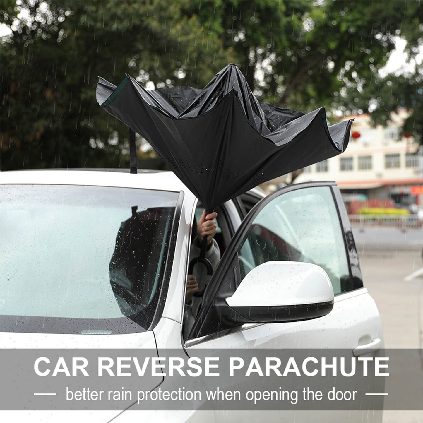 Custom Inverted Umbrella for Car | Personalized Reverse Folding Umbrella