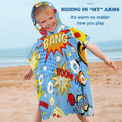 Personalized Kids Hooded Towel | Custom Photo Bath Wrap