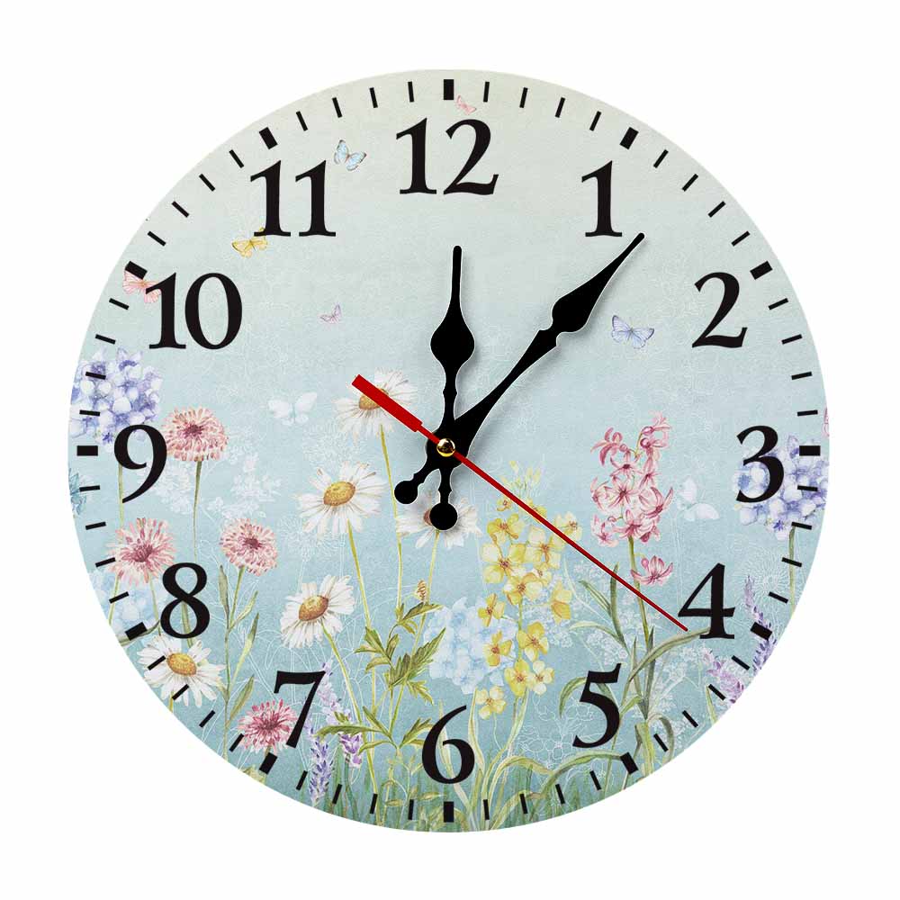 Personalized Wall Clock with Your Picture Text Logo Image Custom Clocks for Walls Customized Round Silent Clock for Office Home Kitchen Bedroom Living Room, 25*25 cm