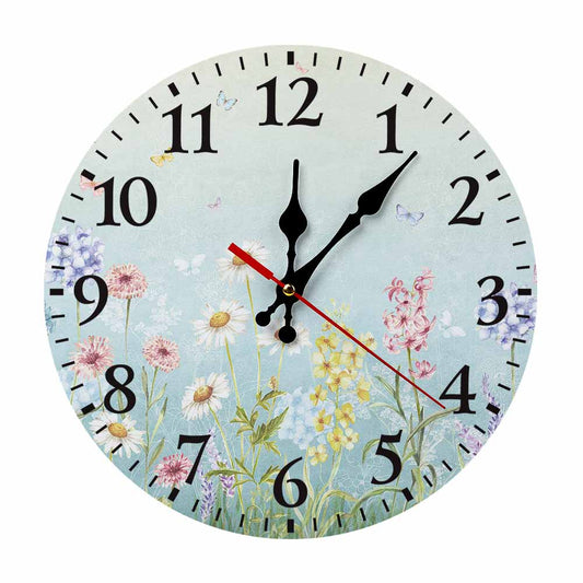 Personalized Wall Clock with Your Picture Text Logo Image Custom Clocks for Walls Customized Round Silent Clock for Office Home Kitchen Bedroom Living Room, 25*25 cm