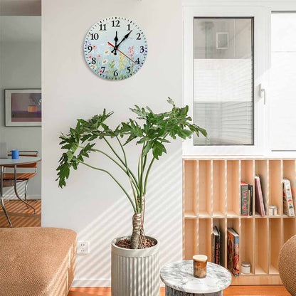 Personalized Wall Clock with Your Picture Text Logo Image Custom Clocks for Walls Customized Round Silent Clock for Office Home Kitchen Bedroom Living Room, 25*25 cm