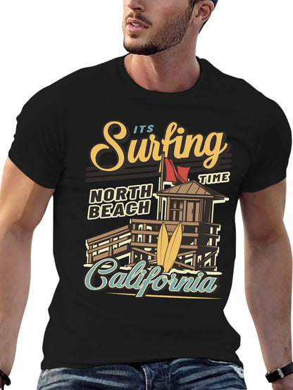 Custom Double-sided Print Cotton short-sleeved T-shirt  for Mens Design Your Own Shirt Add Text/Image/Logo Personalized Cotton Tee Printed Photo