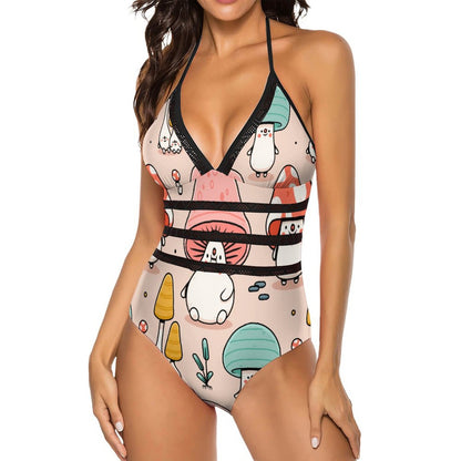 Custom Tie-Back Monokini Swimsuit | Personalized One-Piece Bathing Suit