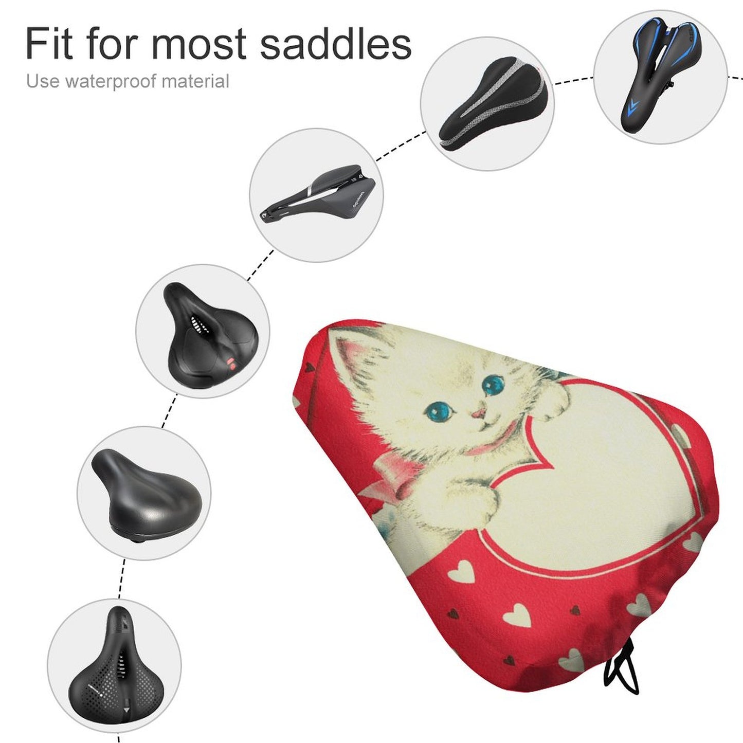 Custom Waterproof Bike Seat Cover | Personalized Saddle Rain Shield
