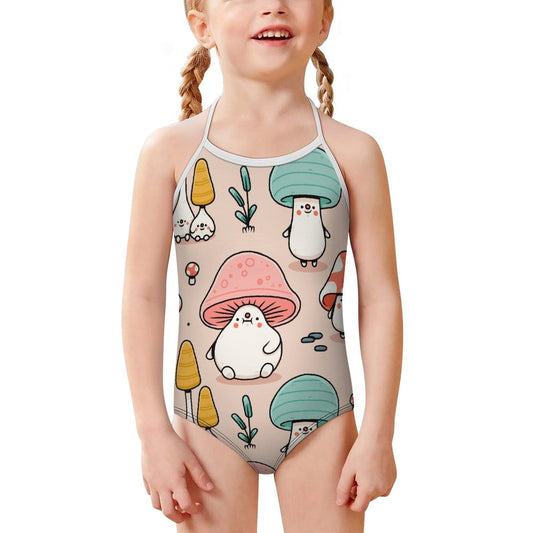 Custom Kids' Tie-Strap Swimsuit | Personalized Girls' One-Piece
