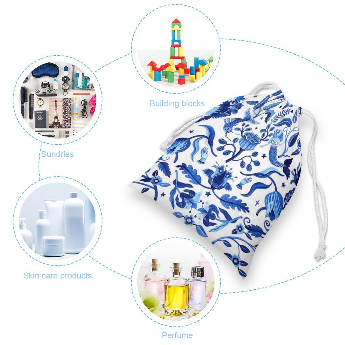 Custom Canvas Drawstring Pouch: Reusable Cotton Storage Bag