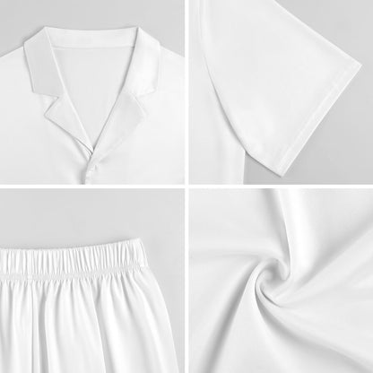 Custom Men's V-Neck Pajama Set | Personalized Photo Lounge Shorts