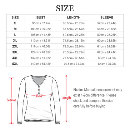 Custom Women's Henley Shirt | Personalized V-Neck Long Sleeve Top