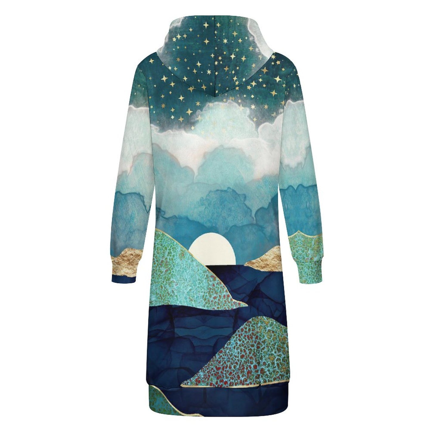 Custom Longline Zip-Up Hoodie | Women's Sweatshirt Coat