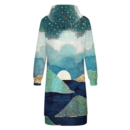 Custom Longline Zip-Up Hoodie | Women's Sweatshirt Coat