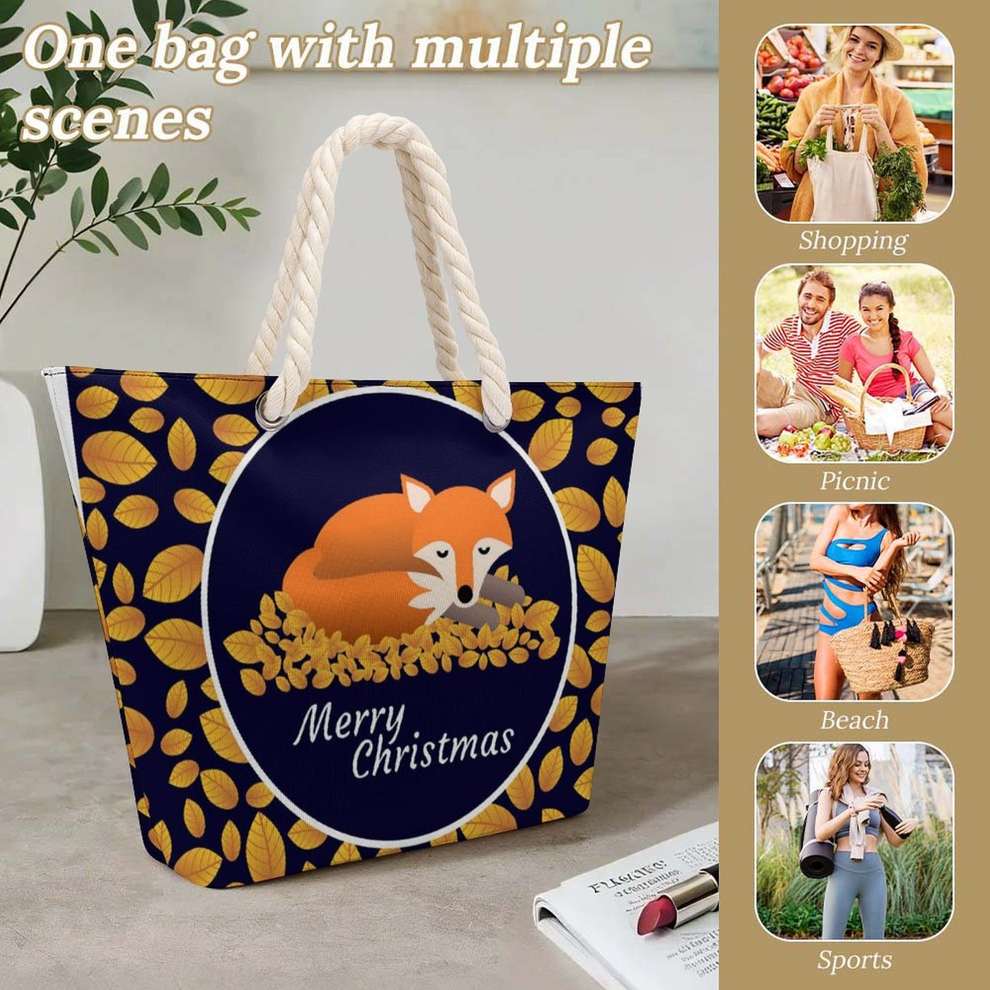Custom Large Tote Bag | Personalized Waterproof Oxford Carryall