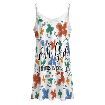 Create a Custom Lace Trim Slip Dress | Personalized Silk Nightgown