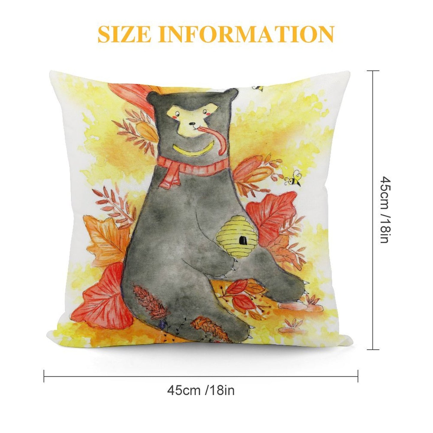 Custom Photo Pillow Cover 18x18 | Personalized Plush Cushion Case