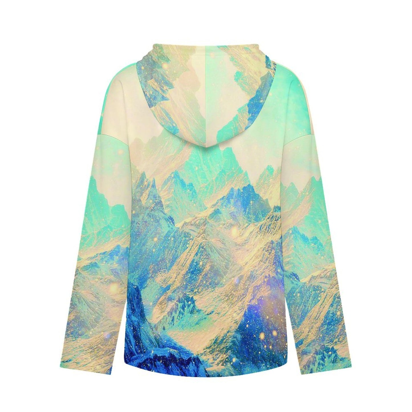 V-neck Button-up Sweater Blue Mountains, Scenery