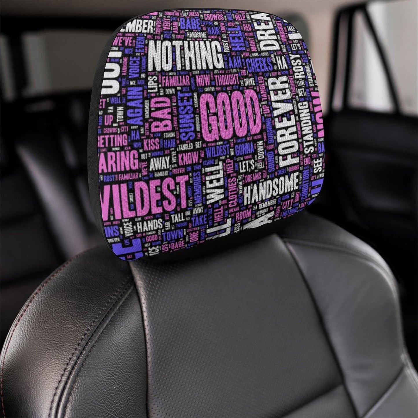 Custom Car Headrest Covers | Photo & Logo Interior Accents