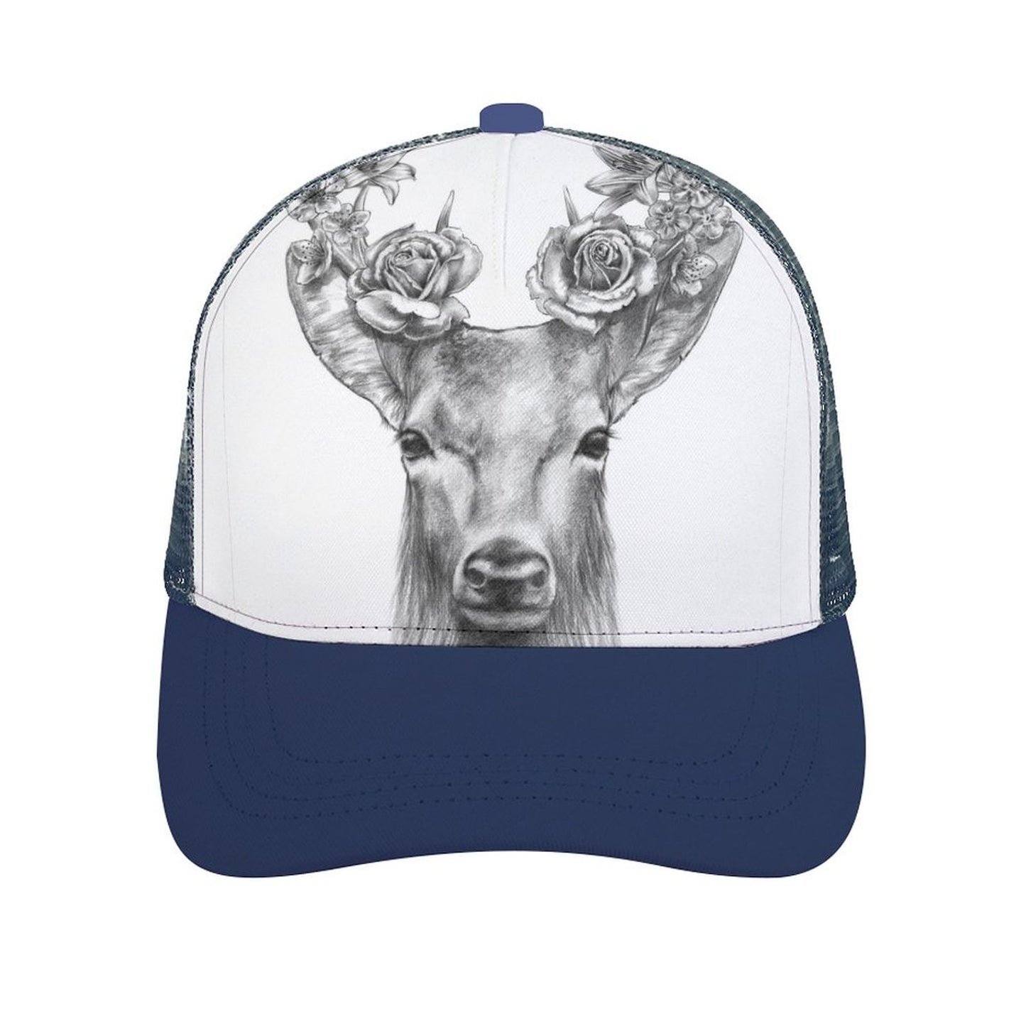 Custom Mesh Baseball Cap | Personalized Curved-Brim Trucker Hat