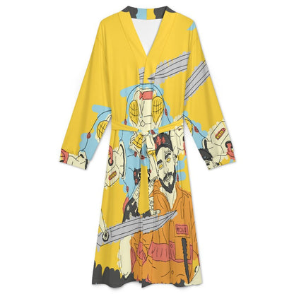 Custom Photo Silk Robe | Personalized Milk Silk Loungewear Gift