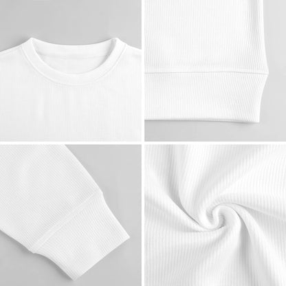 Custom Men's Drop Shoulder Sweater | Personalized Crewneck Pullover