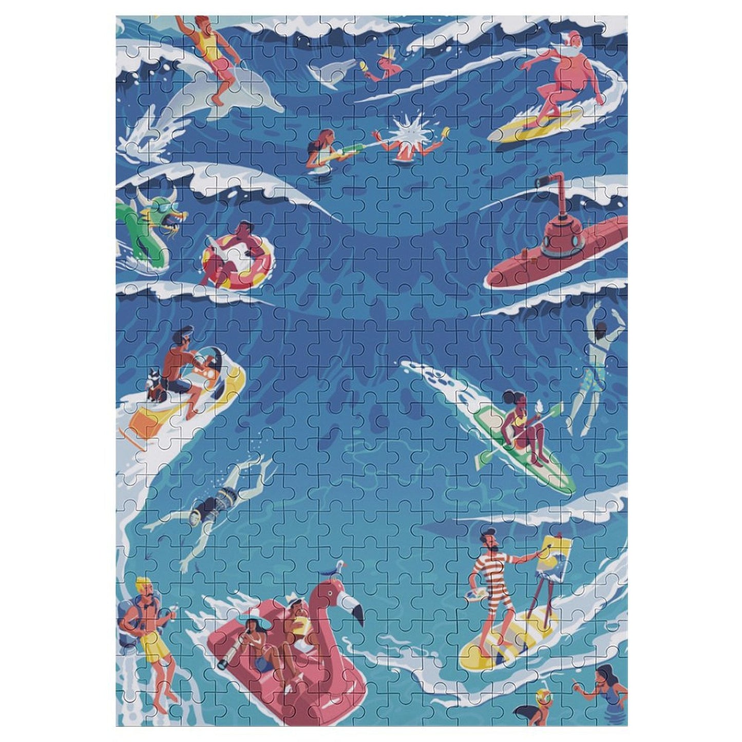 Custom Vertical Wooden Jigsaw Puzzle | Personalised Poplar Wood Gift