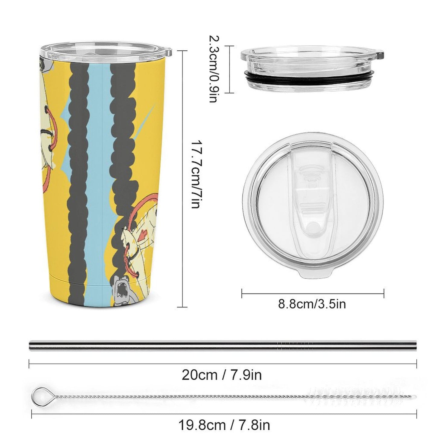 Custom All-Print 304 Stainless Steel Car Cup | Personalized Travel Mug