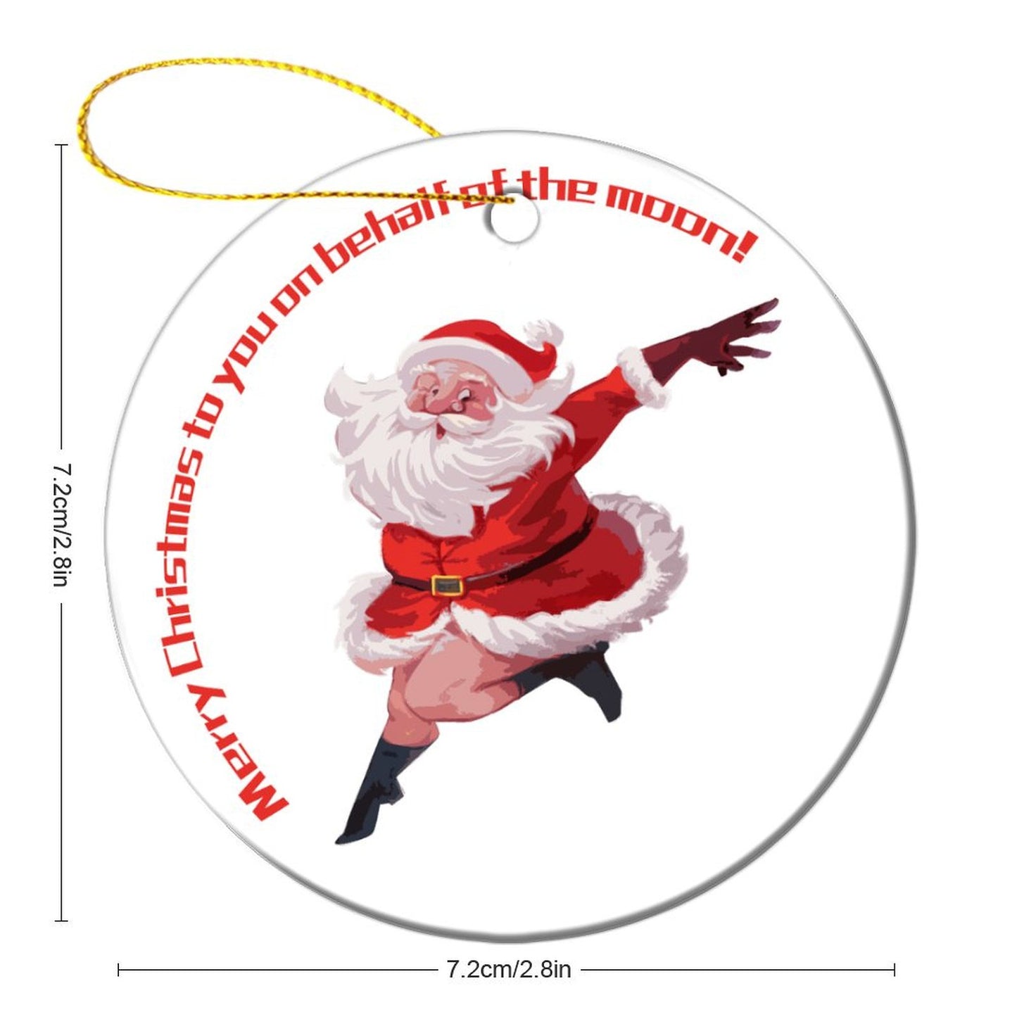 Your Photo on a Double-Sided Ceramic Ornament | Glazed Finish