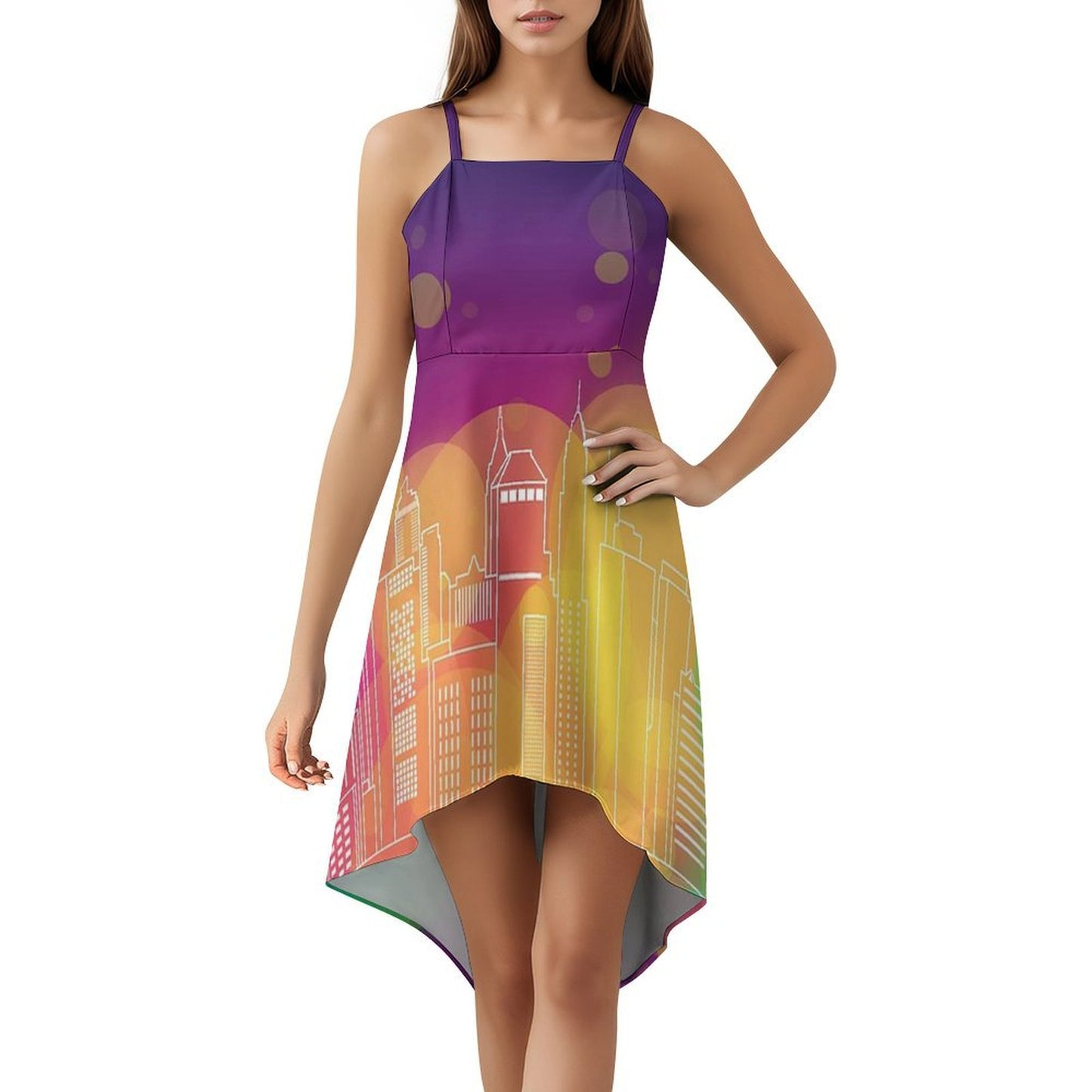Custom High-Low Dress | Personalized Photo Asymmetrical Fishtail Dress