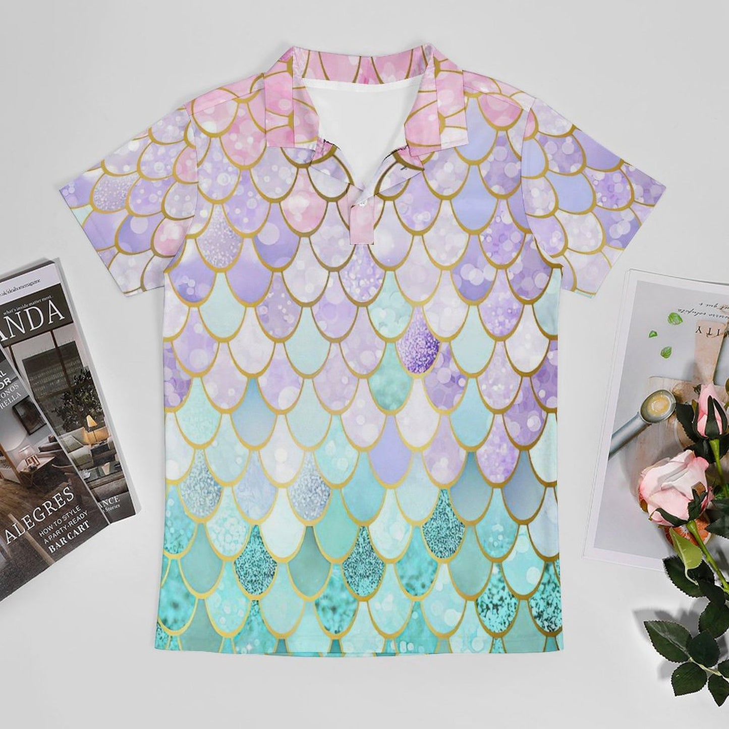 Custom All-Over Print Cotton Polo Shirt | Personalized DTG Printing