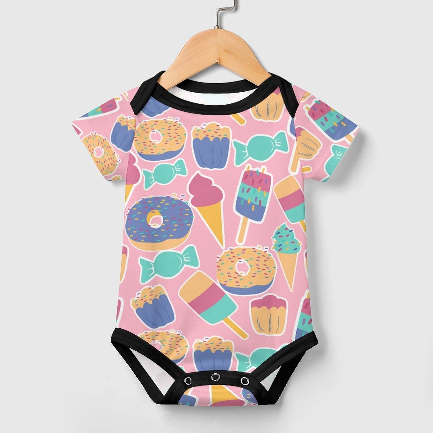 Custom Cotton Baby Romper with Personalized Print