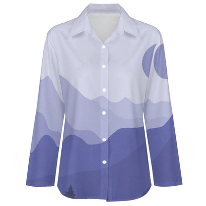 Irregular Hem Shirt Nature View Paintings