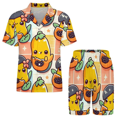 Custom Men's Pajama Set | Personalized Ice Silk Sleepwear with Photo