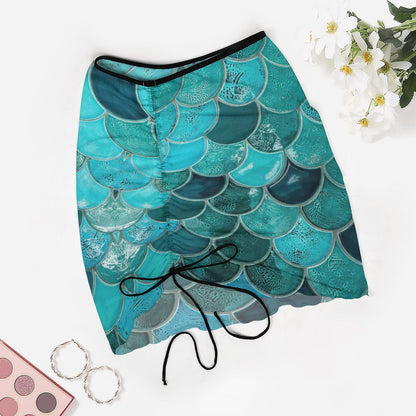 Custom Print Sheer Skirt | Personalized Mesh Beach Cover-Up