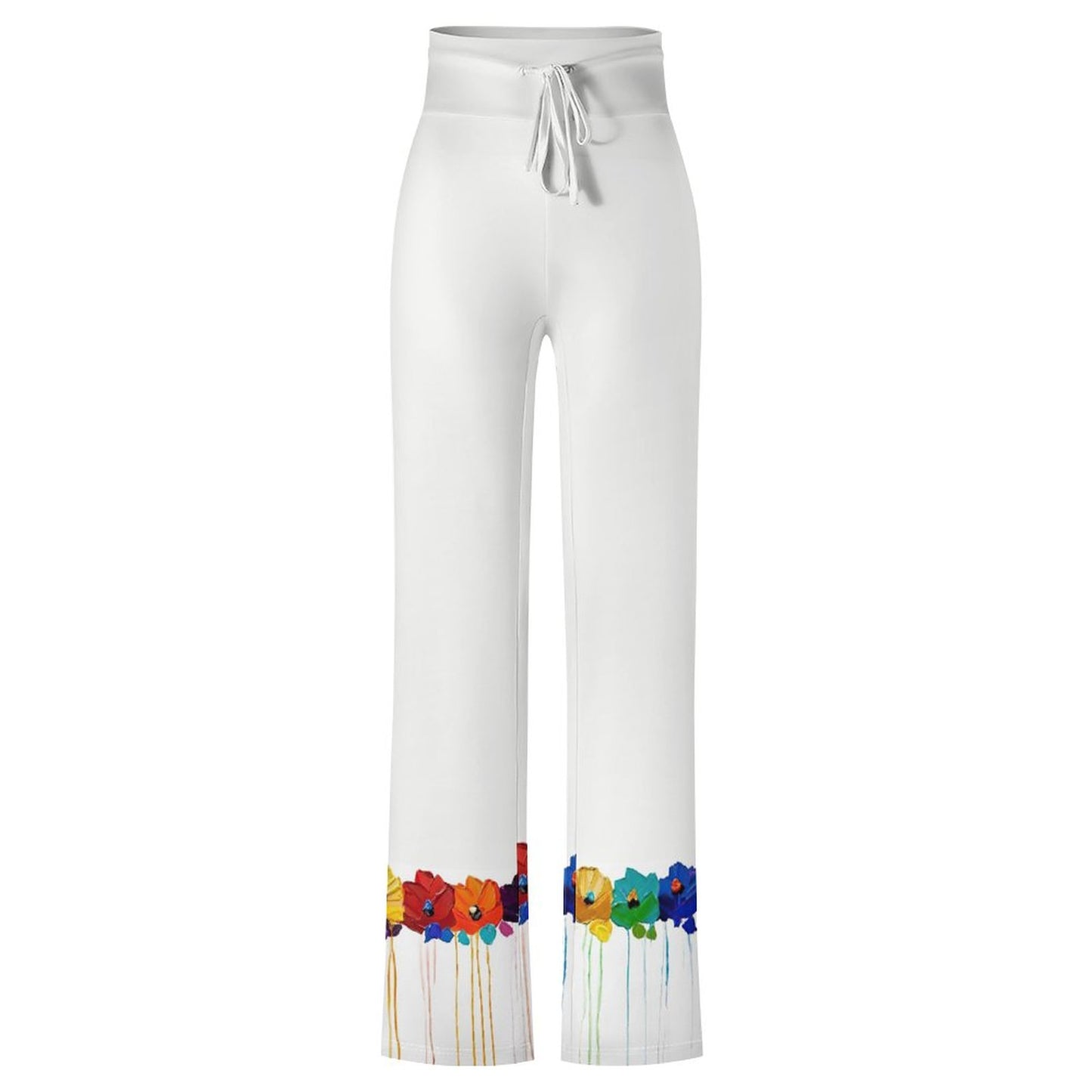 Custom Straight-Leg Drawstring Yoga Pants | Relaxed Fit Lounge Bottoms