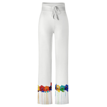 Custom Straight-Leg Drawstring Yoga Pants | Relaxed Fit Lounge Bottoms